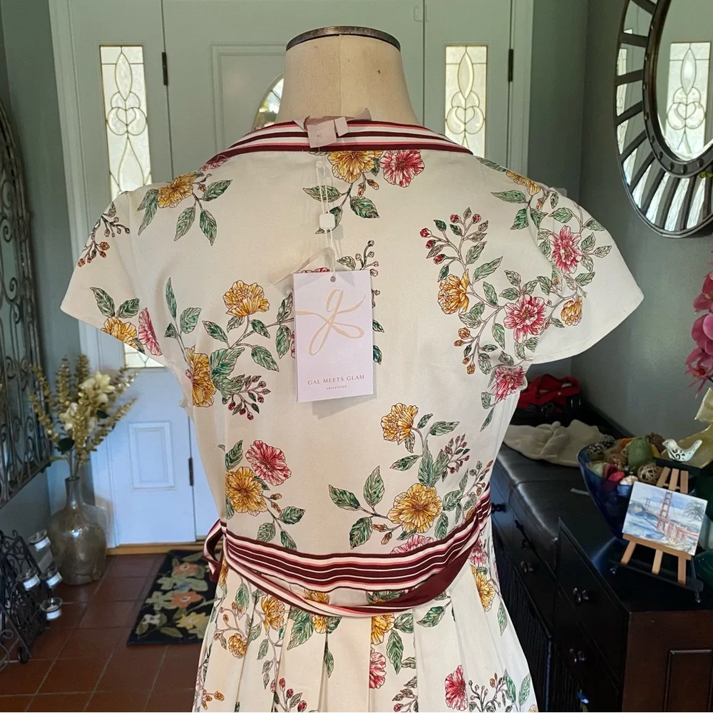NWT Anthropologie Gal Meets Glam Teresa Floral Wrap Dress - Picture 8 of 12